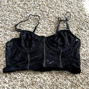 Black lace bralette